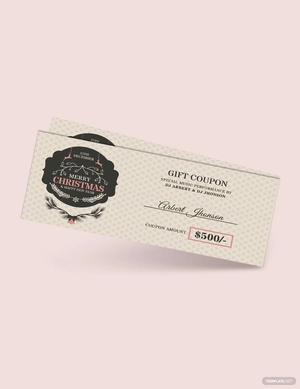 Vintage Christmas Gift Coupon Template