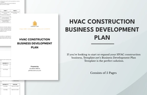 HVAC Construction Business Development Plan Template