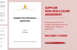 Supplier Non-Disclosure Agreement