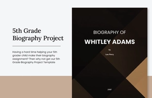 5th Grade Biography Project Template