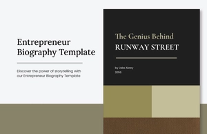Entrepreneur Biography Template