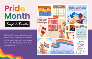 60+ Pride Month Template Bundle