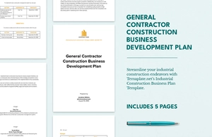 General Contractor Construction Business Development Plan
