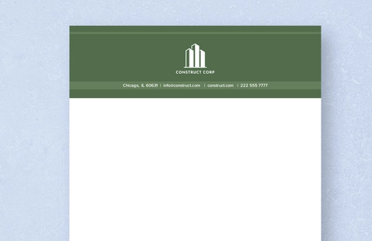 Civil Engineering Construction Letterhead Template