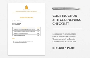 Construction Site Cleanliness Checklist