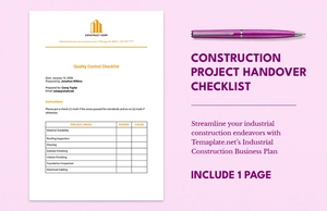 Construction Quality Control Checklist