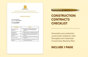 Construction Contracts Checklist
