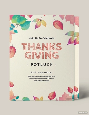 Thanksgiving Potluck Flyer Template