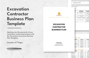 Excavation Contractor Business Plan Template