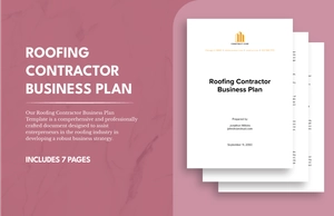 Roofing Contractor Business Plan Template