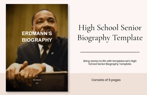 High School Senior Biography Template
