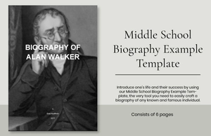 Middle School Biography Example Template