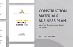 Construction Materials Business Plan