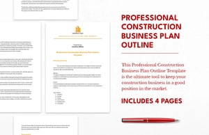 Professional Construction Business Plan Outline