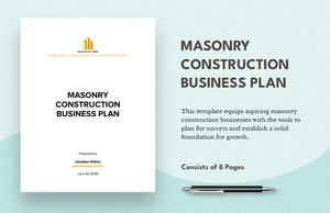 Masonry Construction Business Plan Template