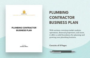 Plumbing Contractor Business Plan Template