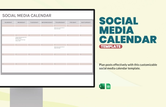 Social Media Calendar Template