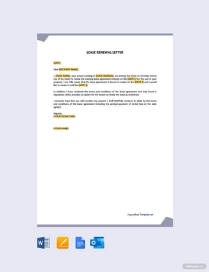 Lease Renewal Letter