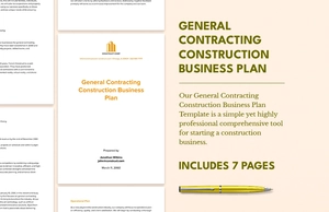 General Contracting Construction Business Plan