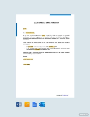 Lease Renewal Letter to Tenant