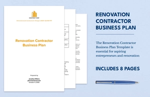 Renovation Contractor Business Plan