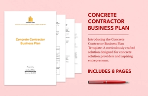 Concrete Contractor Business Plan