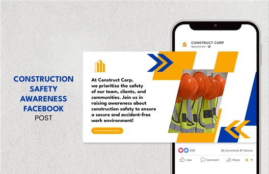Construction Safety Awareness Facebook Post