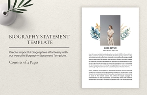 Biography Statement Template