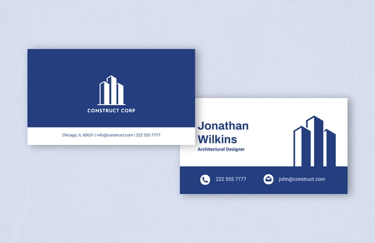 Architectural Construction Company Business Card Template