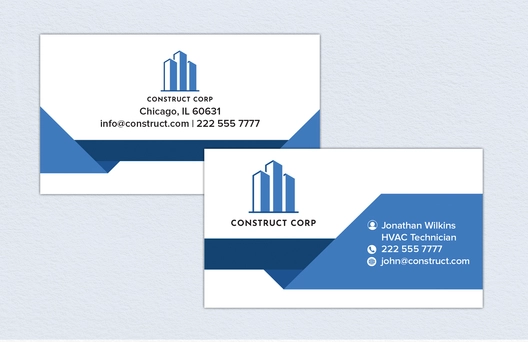 HVAC Construction Company Business Card Template