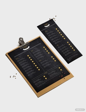 Chalkboard Blank Menu Template