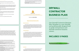 Drywall Contractor Business Plan