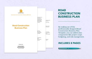 Road Construction Business Plan Road Construction Business Plan