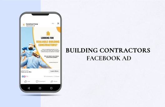 Free Building Contractors Facebook Ad Template to Edit Online