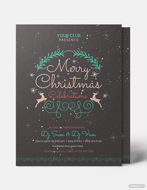 Chalkboard Christmas Flyer Template