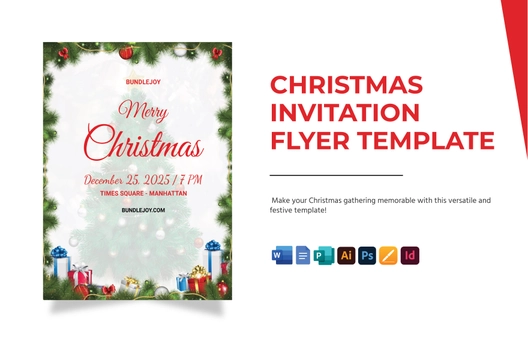 Christmas Invitation Flyer Template