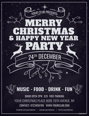 Minimal Christmas Flyer Template
