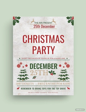 Christmas Event Party Flyer Template