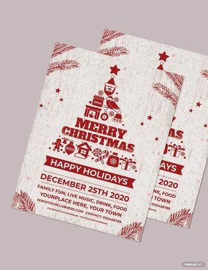 Retro Christmas Flyer Template
