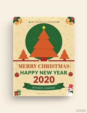 Office Christmas Party Flyer Template