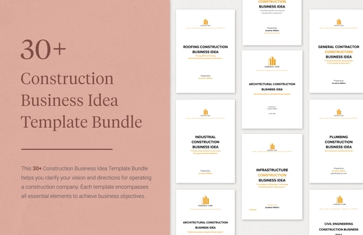 30+ Construction Business Idea Template Bundle