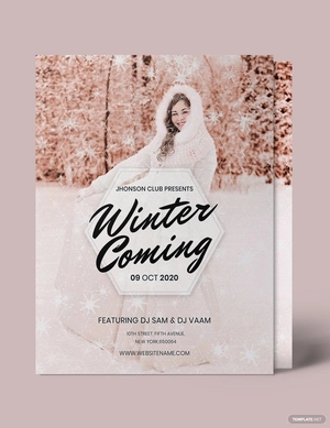 Winter Christmas Party Flyer Template