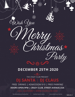 Elegant Merry Christmas Flyer Template