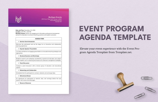 Event Program Agenda Template Event Program Agenda Template
