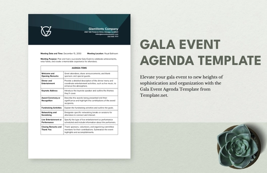 Gala Event Agenda Template Gala Event Agenda Template