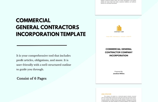 Commercial General Contractors Incorporation