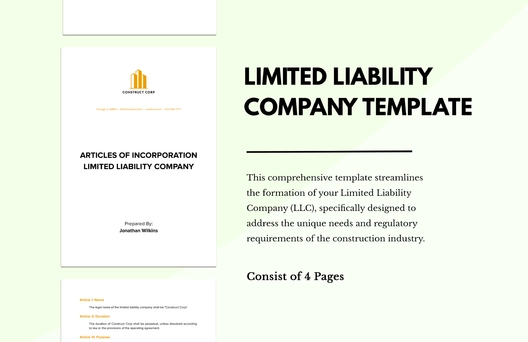 Limited Liability Company Template