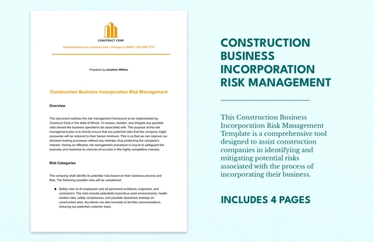 Construction Business Incorporation Risk Management