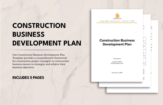 Construction Business Development Plan Template