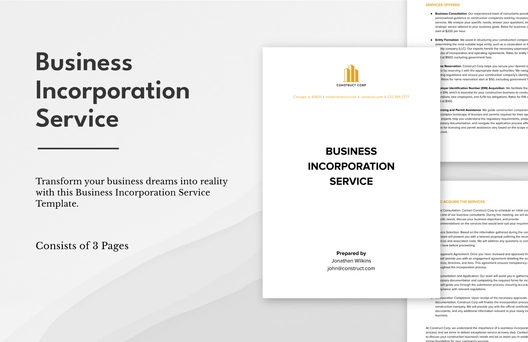 Business Incorporation Service Template